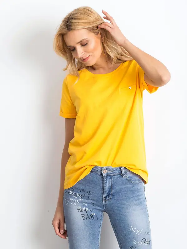 BASIC Feel Good T-shirt-RV-TS-4838.14P-Light Orange