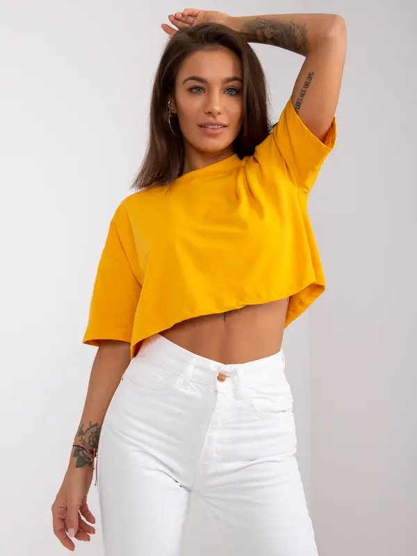 BASIC Feel Good T-shirt-RV-TS-7541.06-light orange