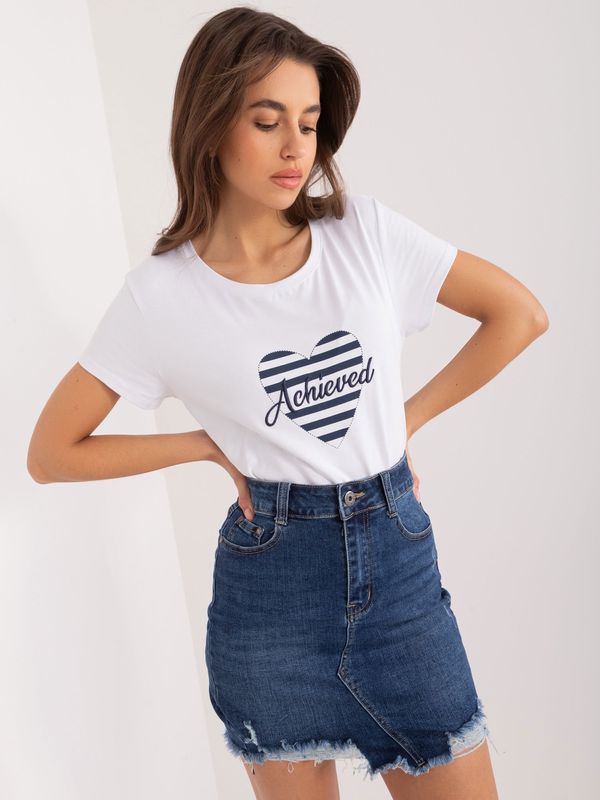 BASIC Feel Good T-shirt-RV-TS-9667.19-white-navy blue