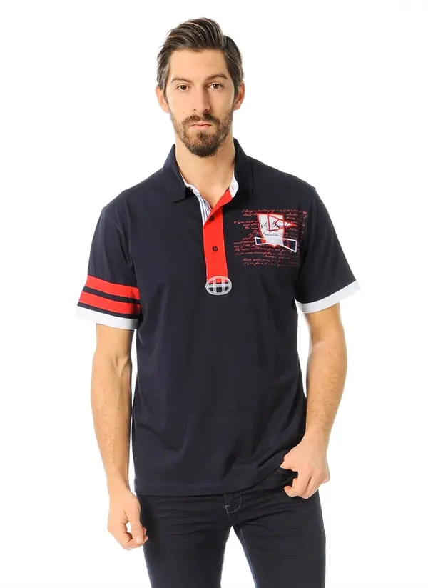 dewberry T8507 Majica kratkih rukava boje kupine, tamnoplava