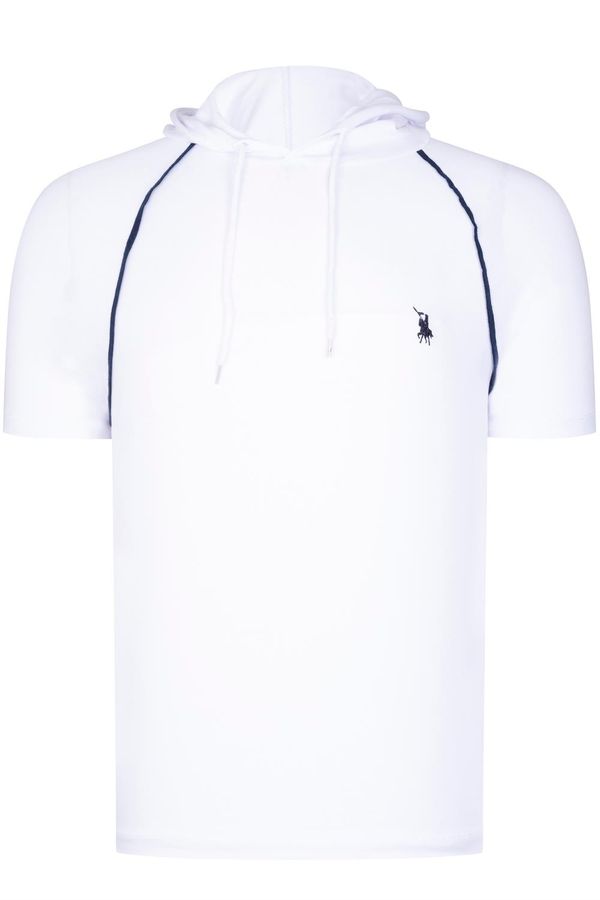 dewberry T8570 ROSA S KAPULJAČOM MUŠKA MAJICA-OBIČNA BIJELA