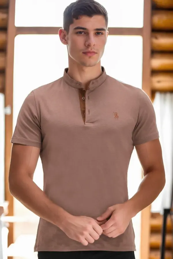 dewberry T9560 DEWBERRY T-SHIRT-COFFEE