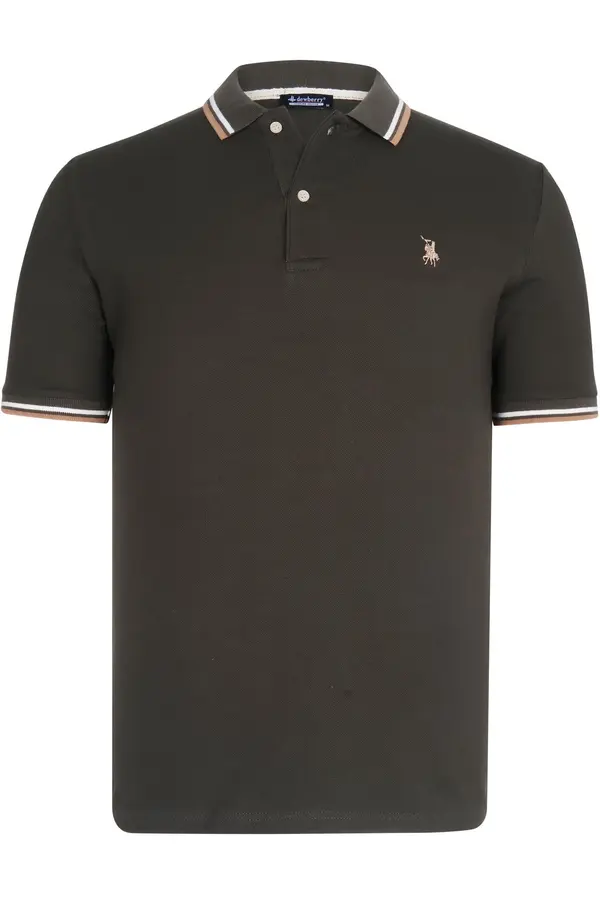 dewberry T9594 DEWBERRY MEN'S T-SHIRT-KHAKI