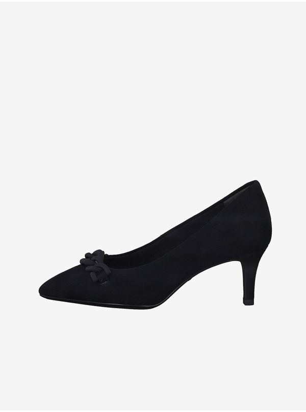 Tamaris Tamaris Black Leather Heeled Pumps - Women