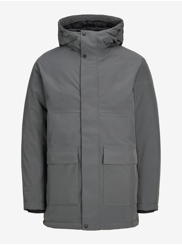 Jack & Jones Tamno siva muška zimska parka Jack &; Jones Tate - Muški