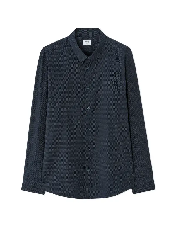 Celio Tamnoplava slim fit košulja
