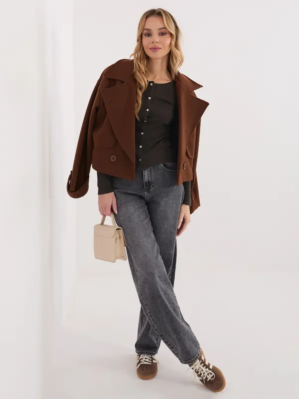 Factory Price Tamnosmeđa bluza dugih rukava