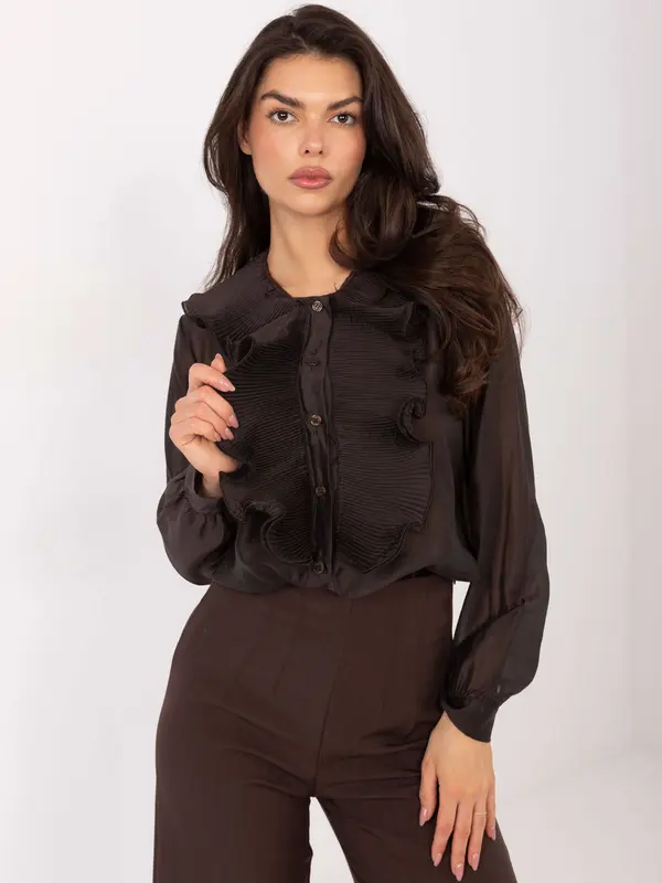 Factory Price Tamnosmeđa bluza dugih rukava