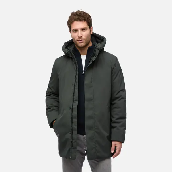 GEOX Tamnozelena muška parka Geox Spherica