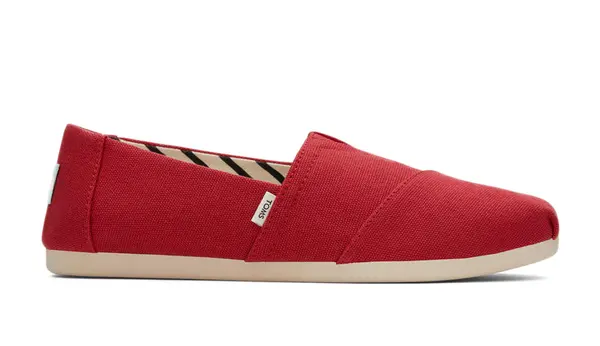 Toms Tenisice Toms Alpargata od recikliranog pamučnog platna crvene boje