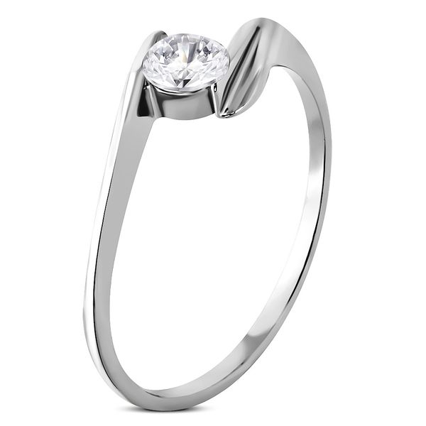 Kesi Thiny shine surgical steel engagement ring