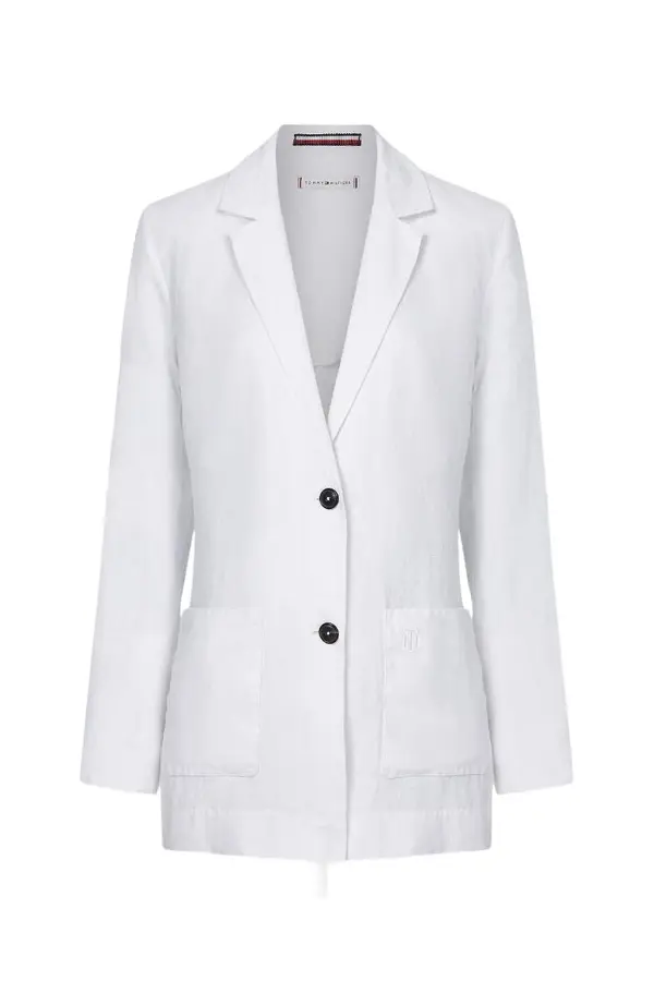 Tommy Hilfiger Tommy Hilfiger Blazer - LINEN RELAXED SB BLAZER white