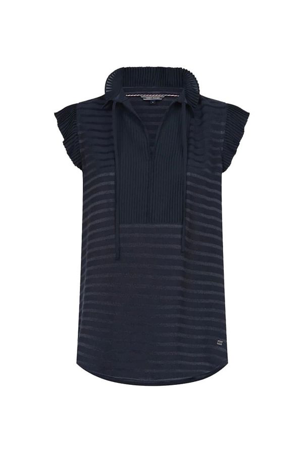 Tommy Hilfiger Tommy Hilfiger Blouse - OC PIA BLOUSE SS dark blue