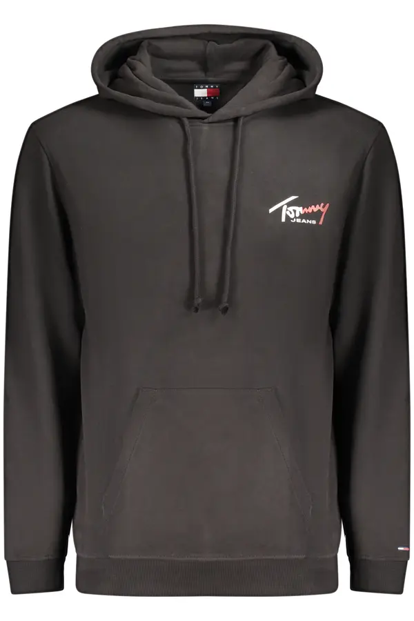 Tommy Hilfiger TOMMY HILFIGER crna muška majica s kapuljačom