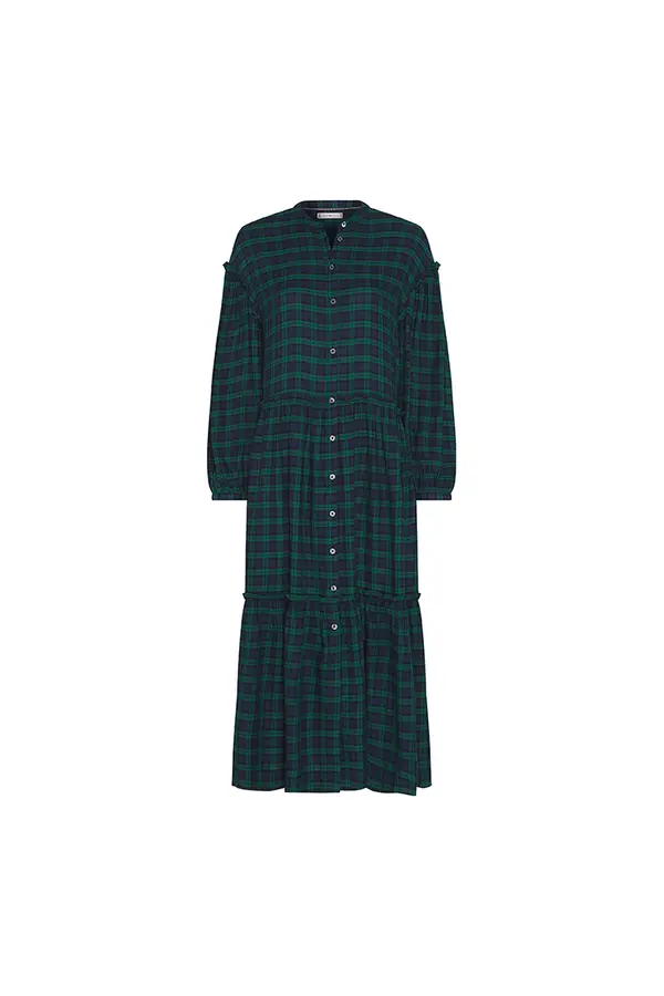Tommy Hilfiger Tommy Hilfiger Dress - BEA TARTAN SHIRT DRESS 3/4 SLV green
