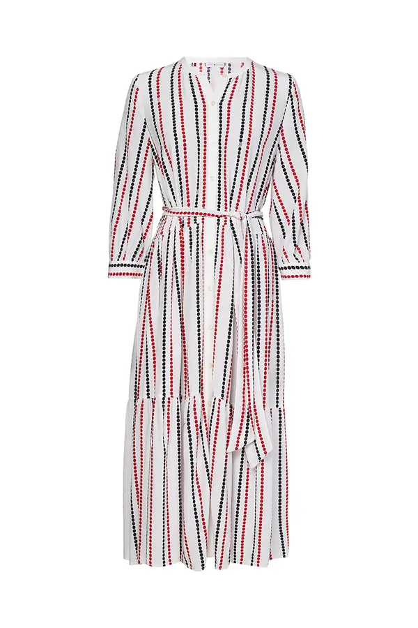 Tommy Hilfiger Tommy Hilfiger Dress - VISCOSE MIDI SHIRT DRESS 3/4 SLV patterned