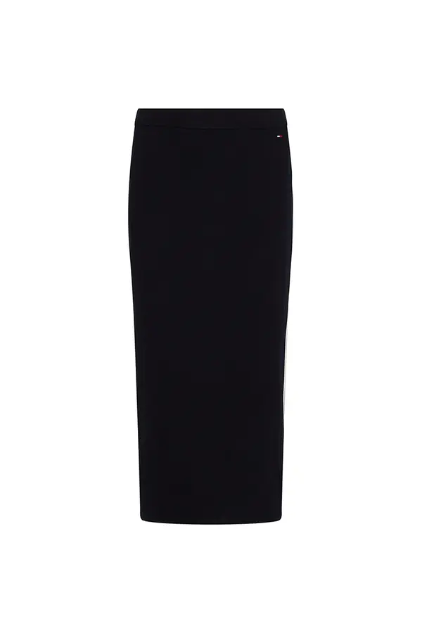 Tommy Hilfiger Tommy Hilfiger Skirt - GLOBAL STRIPE FITTED MIDI SKIRT blue