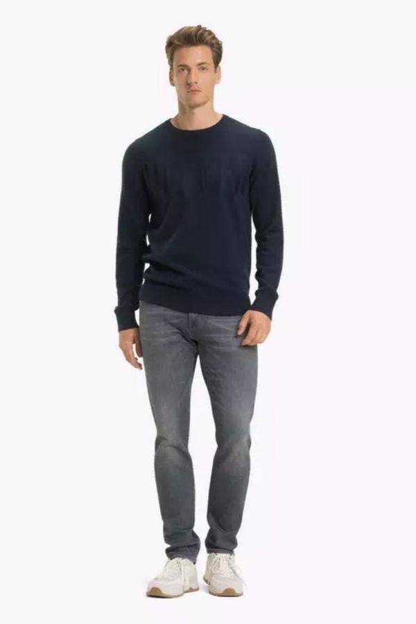 Tommy Hilfiger Tommy Hilfiger Sweater - EMBROIDERED BIG GRAPHIC CNECK blue