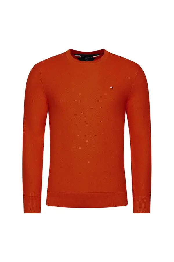 Tommy Hilfiger Tommy Hilfiger Sweater - GE-HONEYCOMB CREW NECK orange