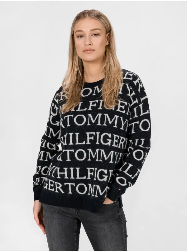 Tommy Hilfiger Tommy Hilfiger Sweater - GRAPHIC ALL OVER C-NK SWEATER LS blue