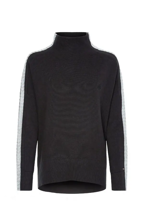 Tommy Hilfiger Tommy Hilfiger Sweater - TARAH RELAXED MOCK-NK SWEATER black