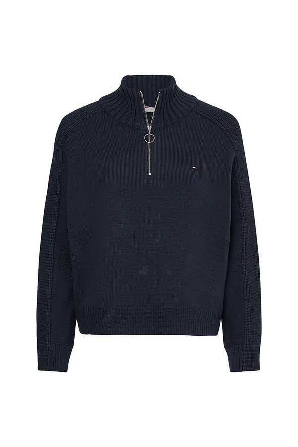 Tommy Hilfiger Tommy Hilfiger Sweater - ZIP-UP HIGH-NK SWEATER blue