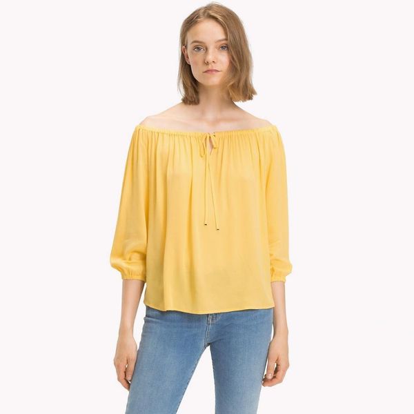 Tommy Hilfiger Tommy Hilfiger Top - RACHEL TOP LS yellow
