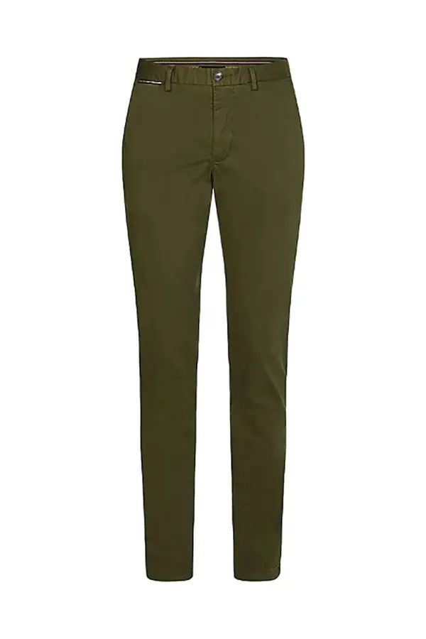 Tommy Hilfiger Tommy Hilfiger Trousers - BLEECKER TH FLEX SATIN CHINO GMD green