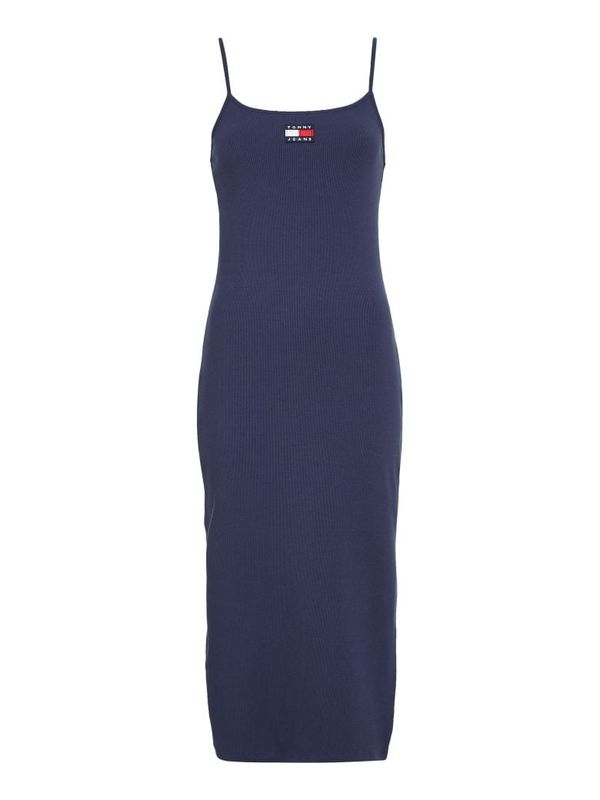 Tommy Hilfiger Jeans Tommy Jeans Dress - TJW STRAPPY BADGE RIB MIDI DRESS blue