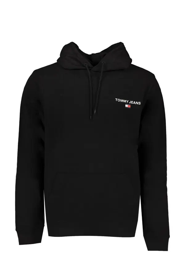 Tommy Hilfiger Tommy Jeans Hooded Collar Black Men's Sweatshirt DM0DM17781BDS