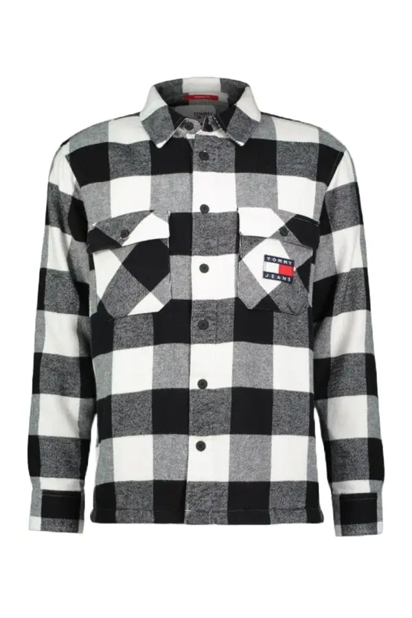 Tommy Hilfiger Jeans Tommy Jeans Shirt - TJM SHERPA FLANNEL OVERSHIRT white