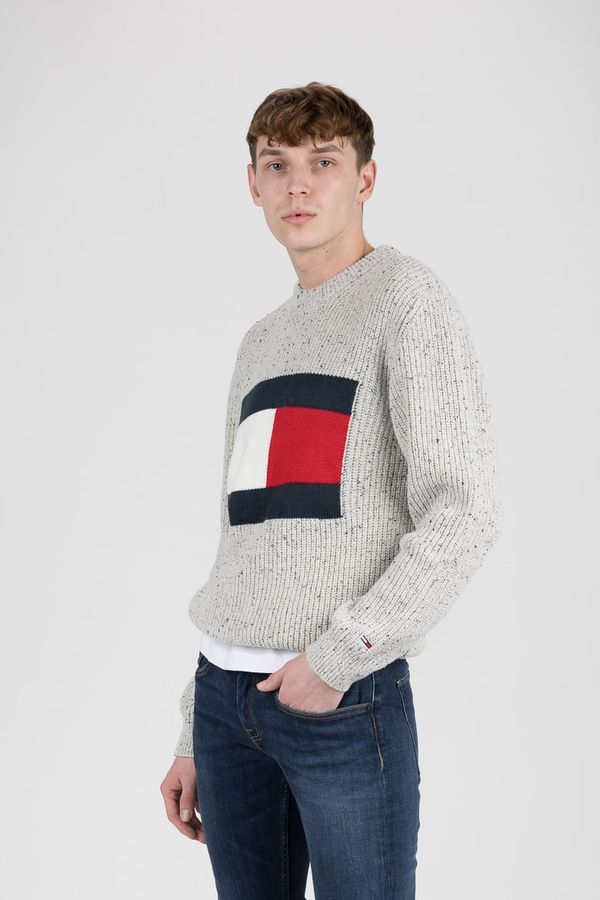 Tommy Hilfiger Tommy Jeans Sweater - TJM TOMMY FLAG SWEATER light grey