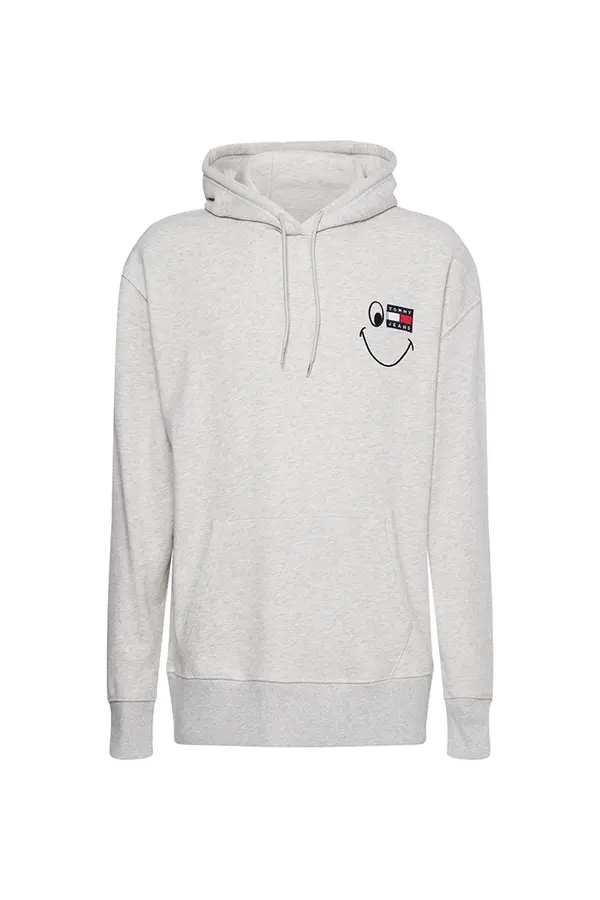 Tommy Hilfiger Jeans Tommy Jeans Sweatshirt - TJM SMILEY BADGE HOODIE white