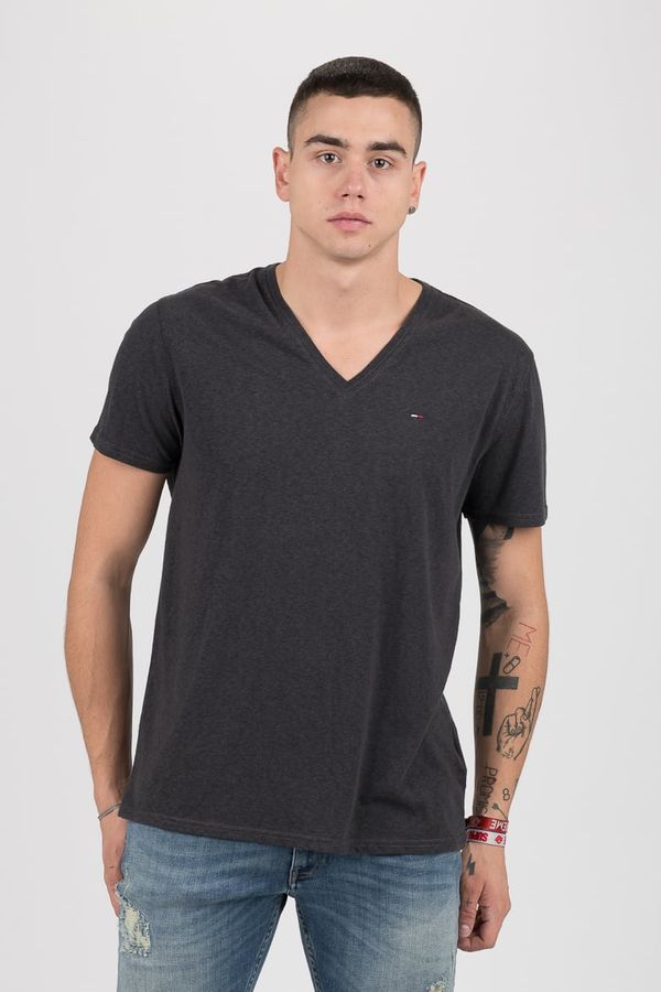Tommy Hilfiger Tommy Jeans T-Shirt - TOMMY HILFIGER TJM ORIGINAL TRIBLEND V NECK TEE black
