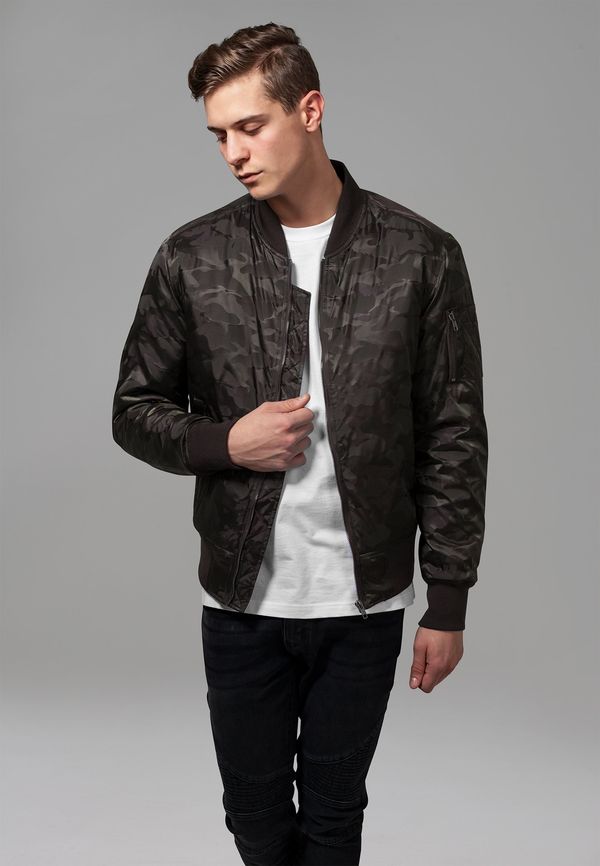 UC Men Tonal Camo Bomber Jacket Dark Olive