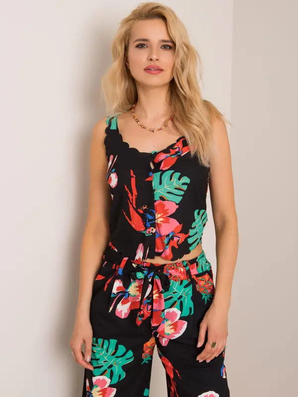 RUE PARIS Top-193-TP-181225-3.13P-Black-Red