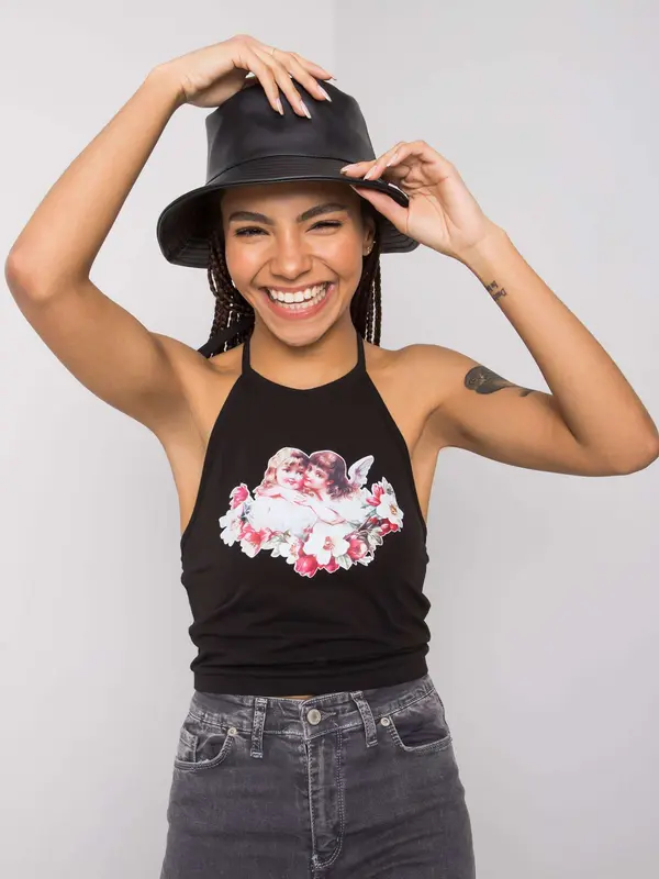 RUE PARIS Top-DS-TP-1112.14P-Black