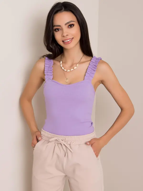 RUE PARIS Top-RV-TP-5585.60-Light Purple
