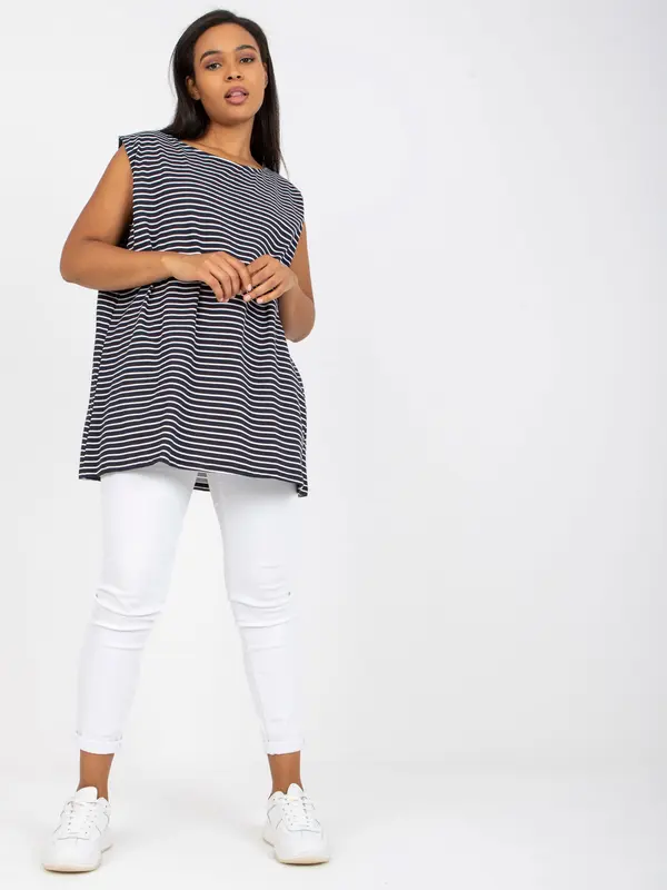 RELEVANCE Top-RV-TP-7951.88-white-navy blue