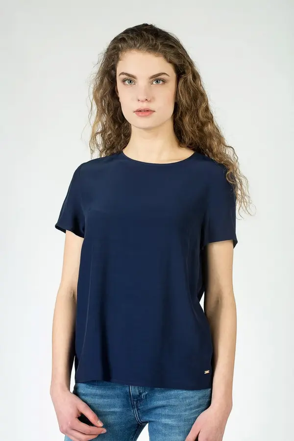 Tommy Hilfiger Top - TOMMY HILFIGER AVRIL TOP SS blue