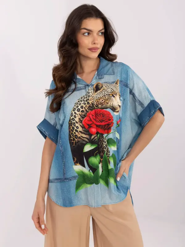 Italy Moda Traper košulja s leopard printom
