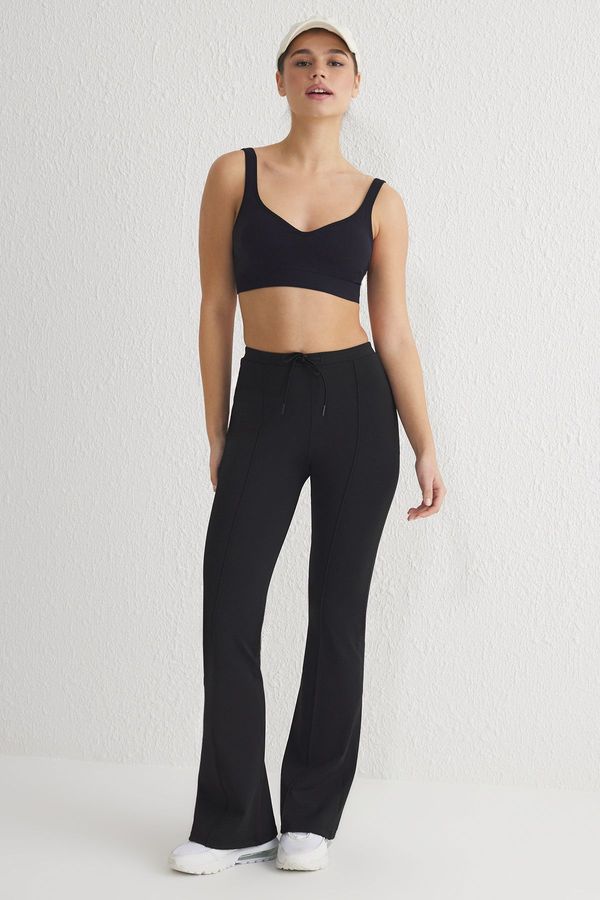 Trendyol Trendyol Black Plain Diver/Scuba Sportswear Sweatpants