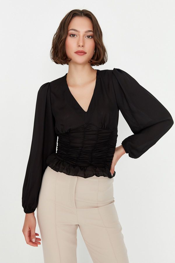 Trendyol Trendyol Blouse - Schwarz - Fitted