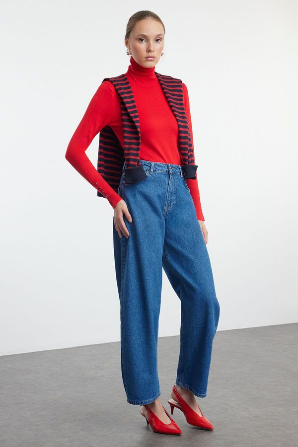 Trendyol Trendyol Blue High Waist Ballon Fit Jeans