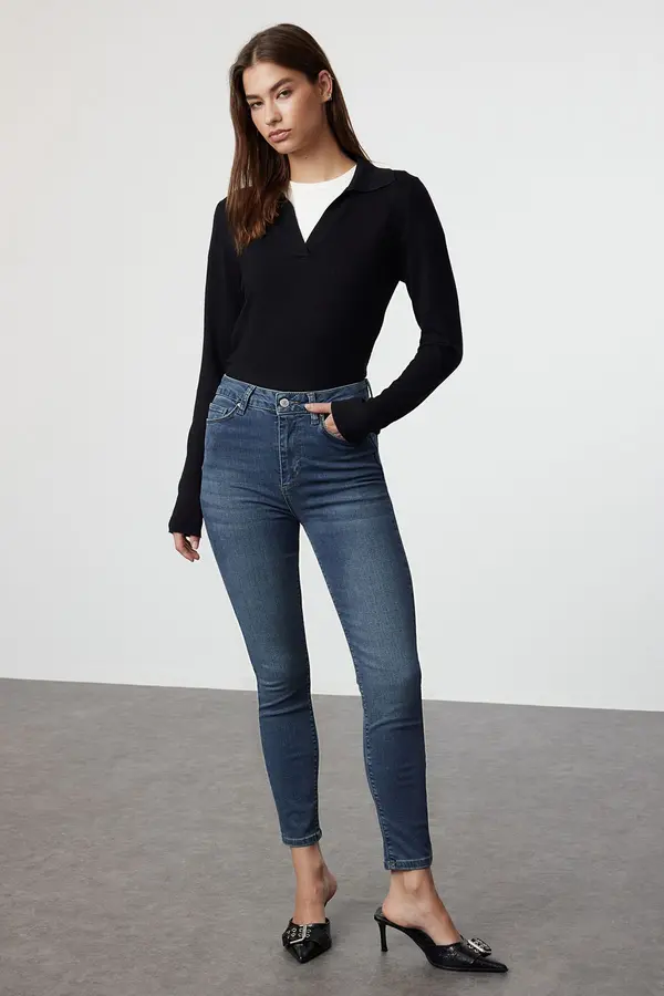 Trendyol Trendyol Blue High Waist Skinny Jeans