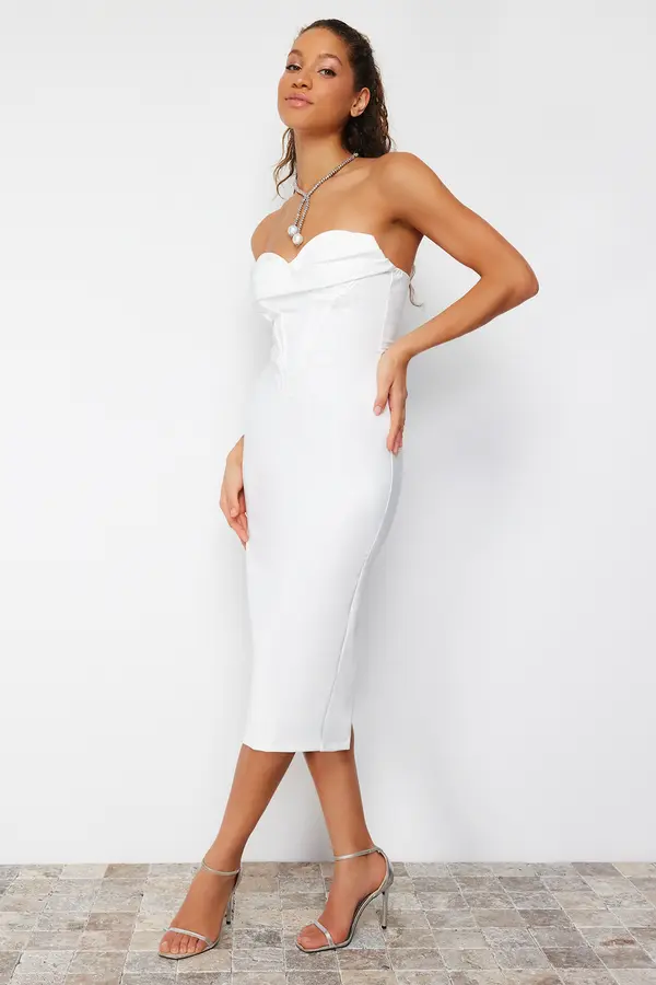 Trendyol Trendyol Bridal White Formal Wear Evening Dress