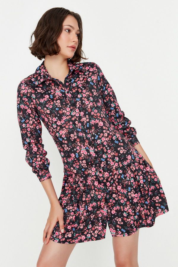 Trendyol Trendyol crna košulja haljina