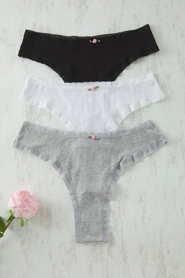 Trendyol Trendyol Curve Multicolored High Waist Plus Size Panties