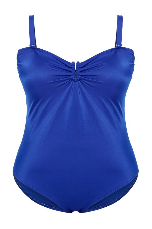 Trendyol Trendyol Curve Saks U Accessory Detail Strapless Plus Size Swimsuit