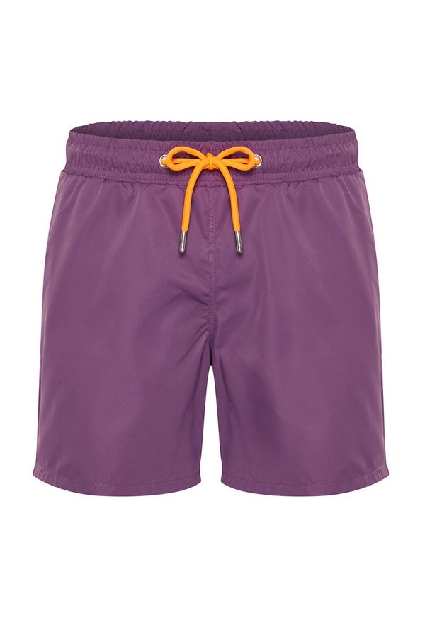 Trendyol Trendyol Dark Purple Basic Standard Size Swim Shorts